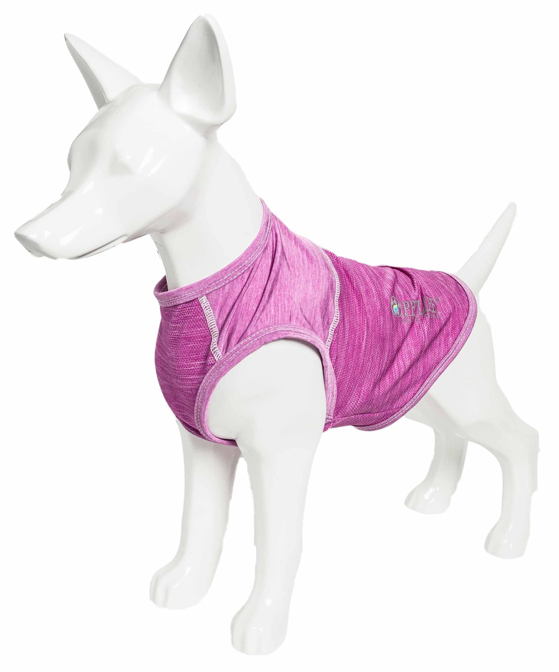 Pet Life Active 'Aero-Pawlse' Heathered Quick-Dry And 4-Way Stretch-Performance Dog Tank Top T-Shirt(D0102H7Ltwy.)