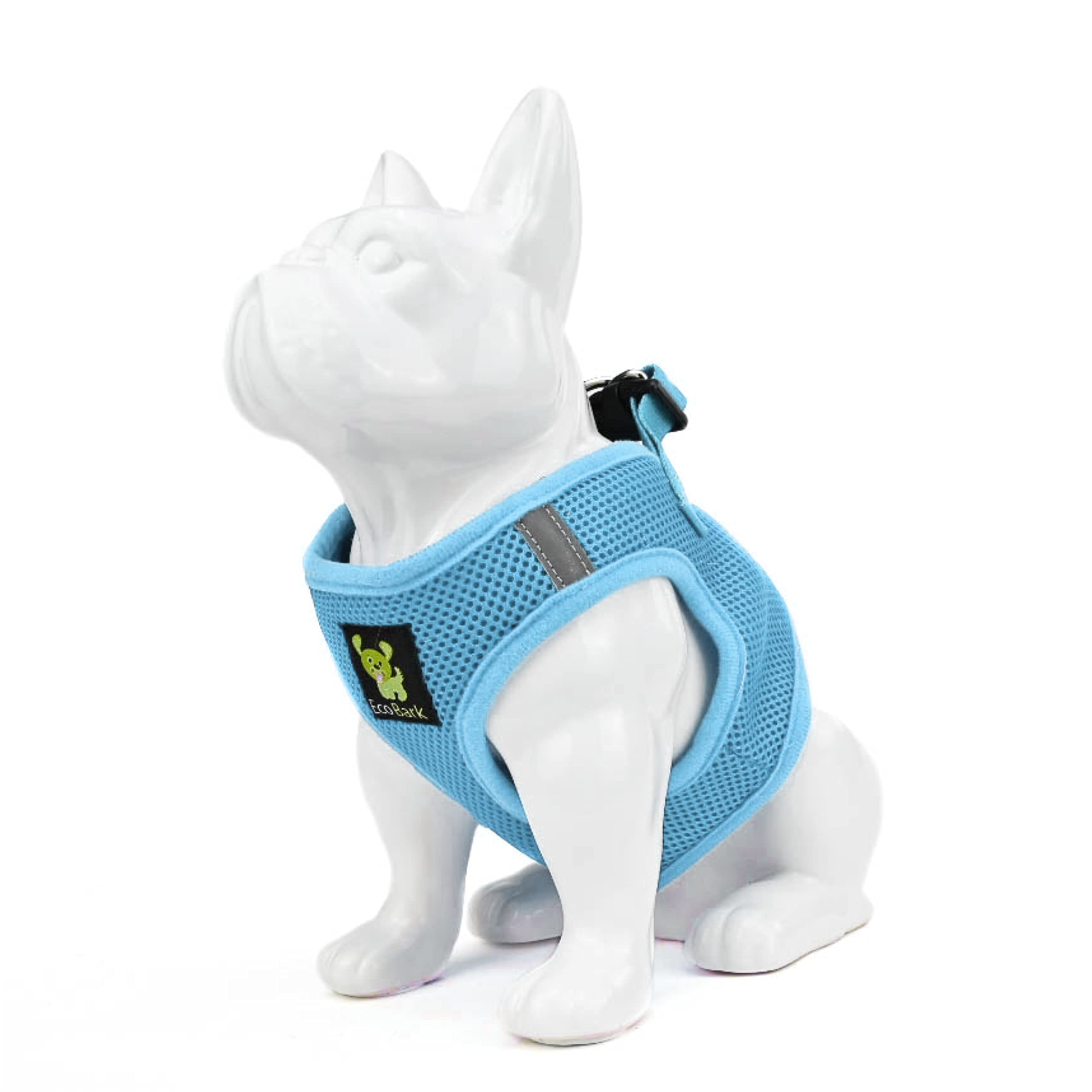 Ecobark Step In Dog Harness - Teacup Dog Harness For Xxxs, Xxs, Xs And Small Dogs - Soft Mesh Puppy Harness - Toy Breed Mini Body Halter Vest - Reflective And Adjustable- 3Xs (Baby Blue, Xxxs)