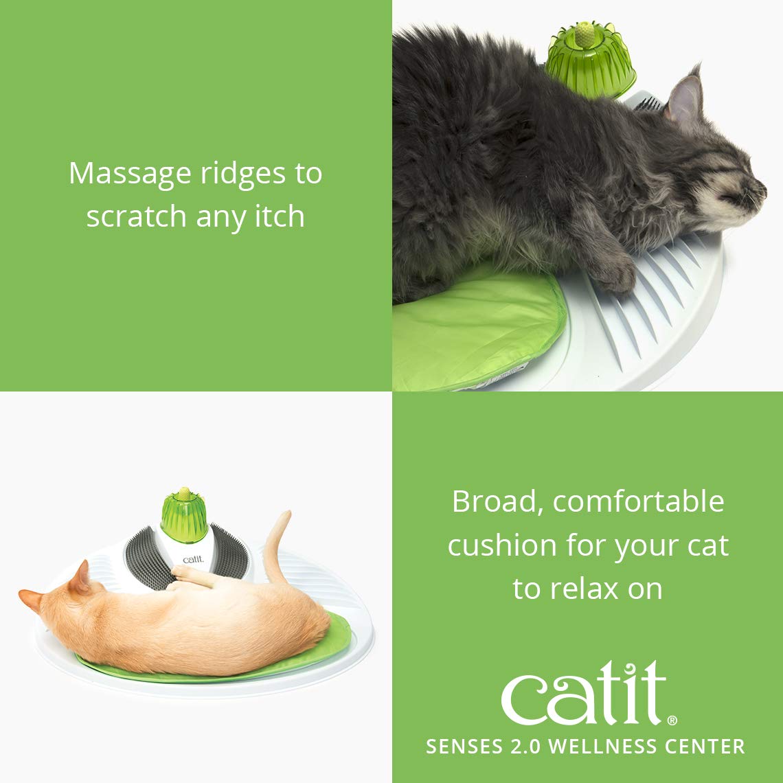 Catit Senses 2.0 Wellness Center Cat Toy - Interactive Multi-Purpose Relaxation Spot With Catnip Included