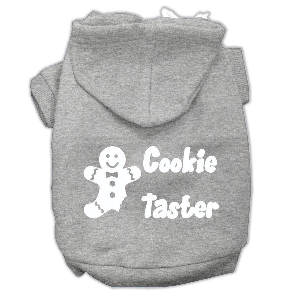 Christmas Pet Dog & Cat Hoodie Screen Printed, Cookie Taster Red LG (10-14 lbs.)