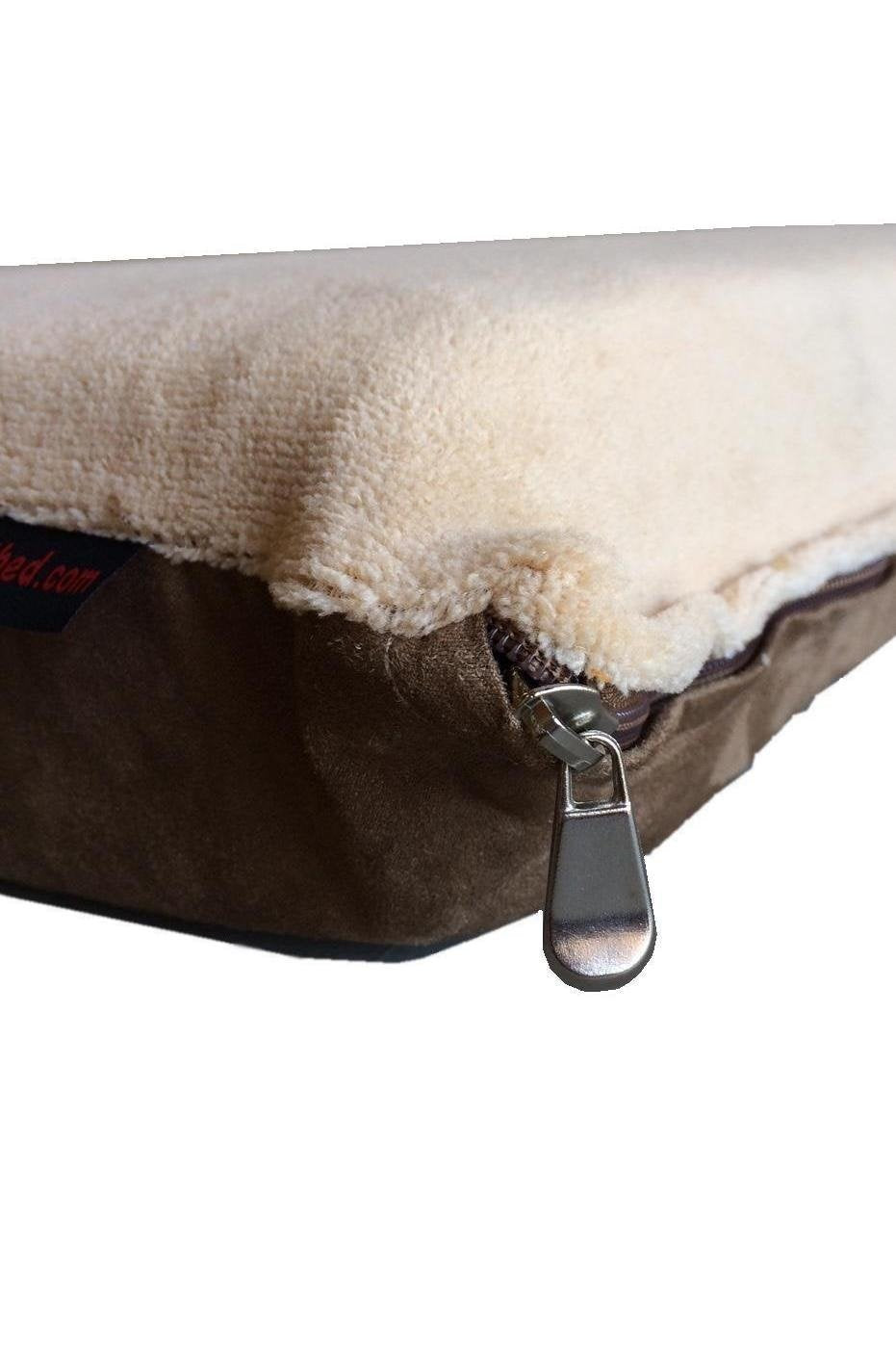 ehomegoods Replacement Beige Coral Fleece Micro Plush MicroSuede External Zippered Duvet External Cover (45x31) Flat Style f