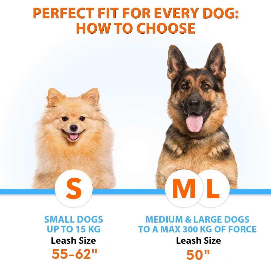 Sparklypets - Hands Free Dog Leash With Reflective Stitches - Waist Leash For Dog Walking, Hiking, Training, Jogging, Canicross,