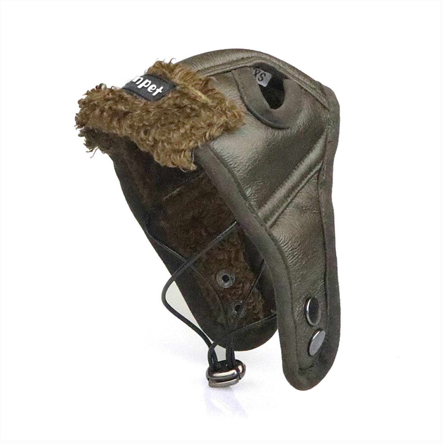 Leconpet Dog Aviator Hat, Dog Winter Pilot Hat With Ear Flaps For Cold Weather (S, Brown)