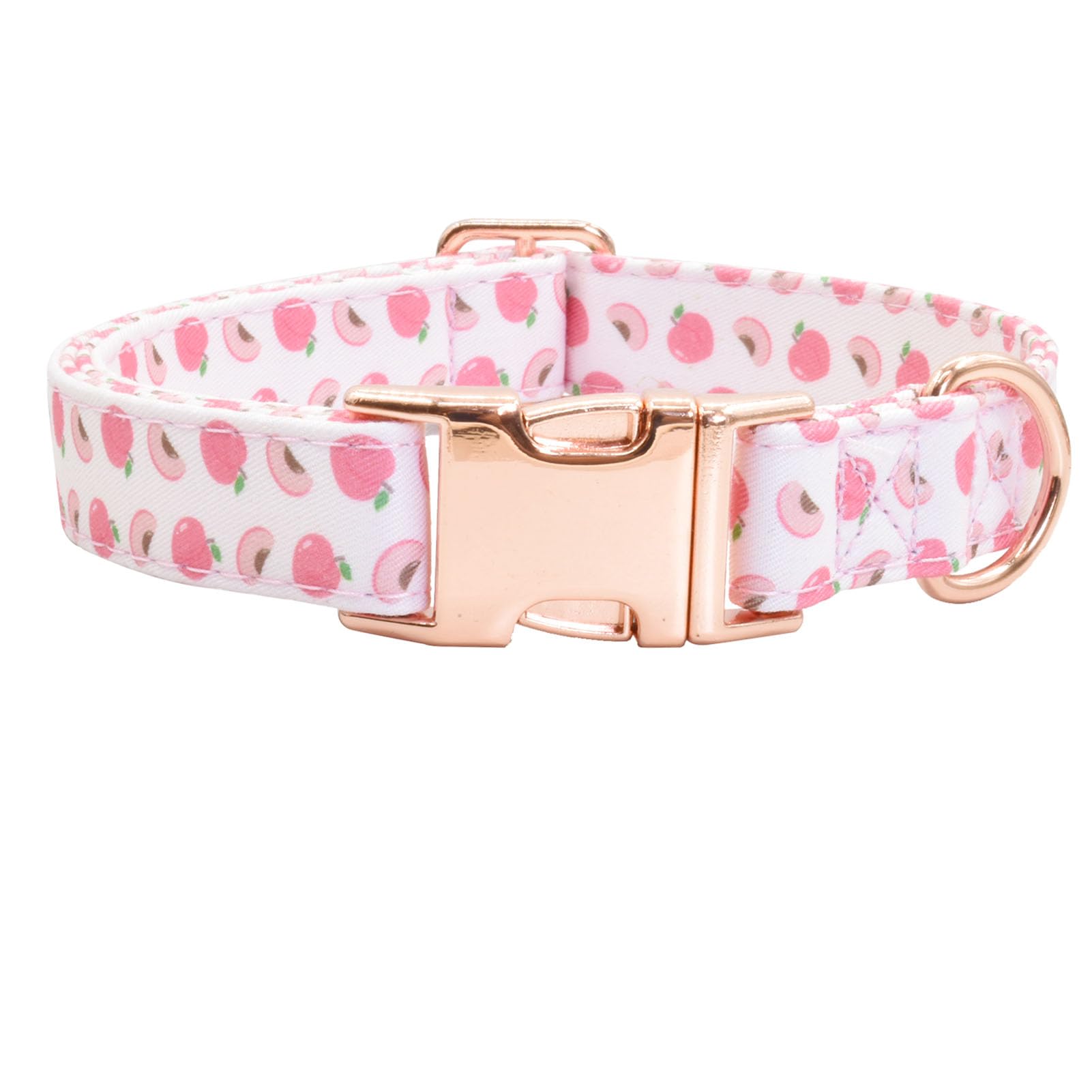 Cotton Dog Collar Metal Buckle Daisy Summer, Cute Adjustable Dog Collar Soft For Small Medium Large Boys Girls Dogs Durable (Pea