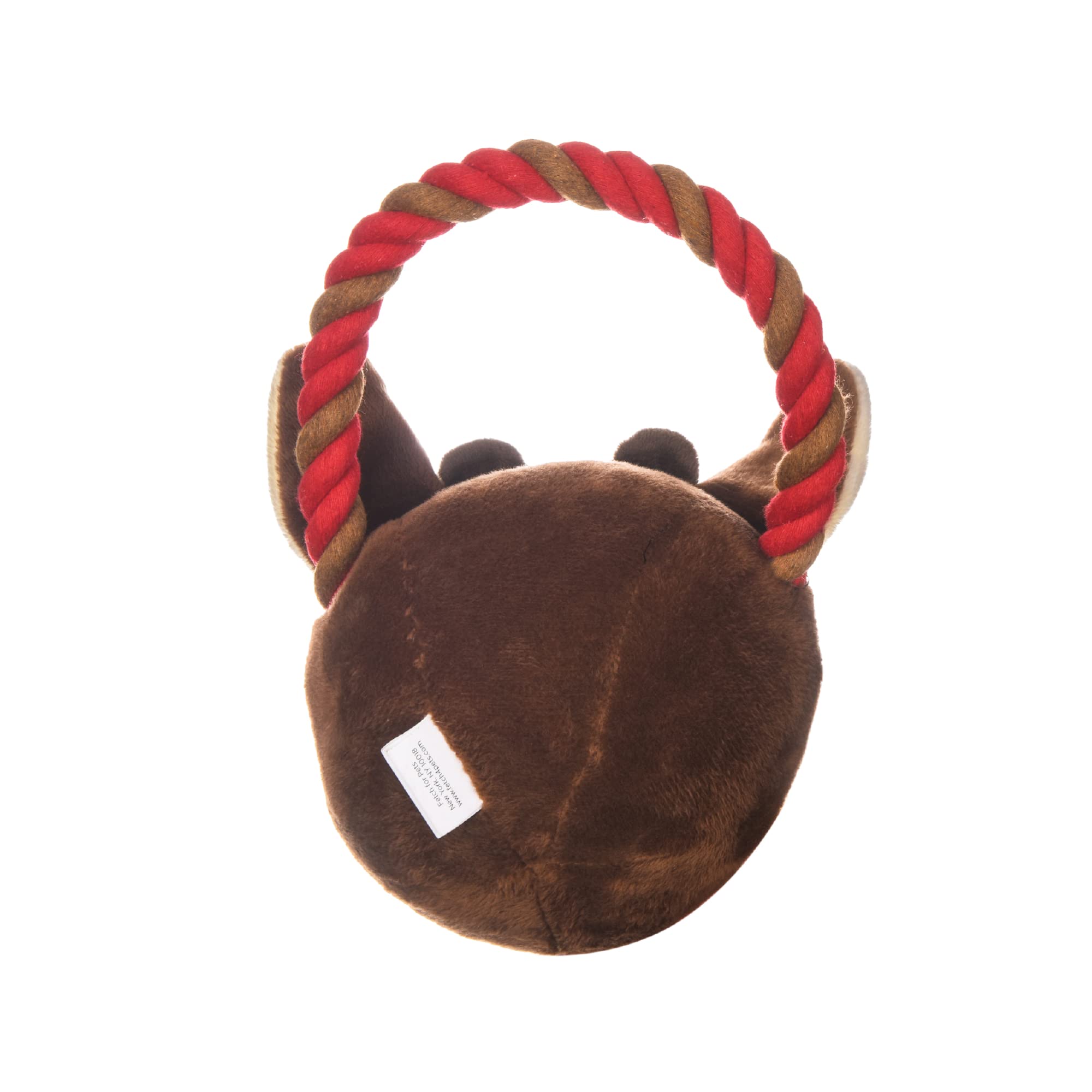 Rudolph The Red Nosed Reindeer Rope Head Dog Toy - Plush, Chew, Tug | Christmas Dog Toy For Light To Medium Chewers - Tug Of War, 7.5 Inches