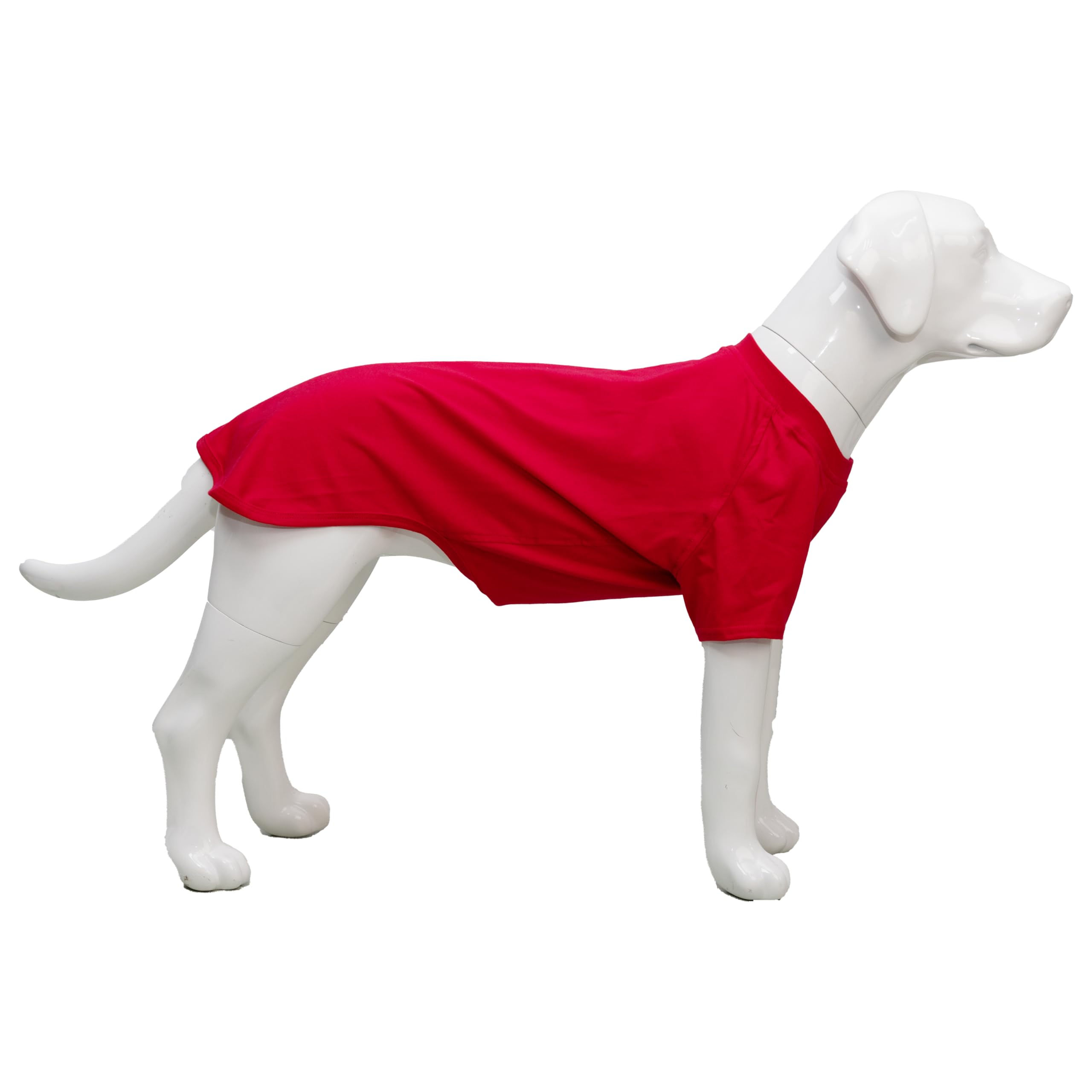 Lovelonglong Pet Clothing Dog Costumes Basic Blank T-Shirt Tee Shirts For Medium Large Dogs Red Xxxl