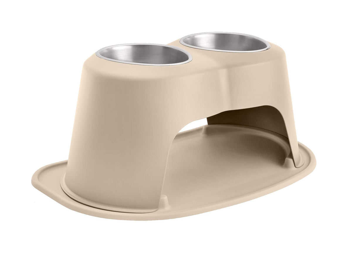 Weathertech Double High Pet Feeding System - Elevated Dog/Cat Bowls - 10 Inch High Tan (Dhc6410Tntn)