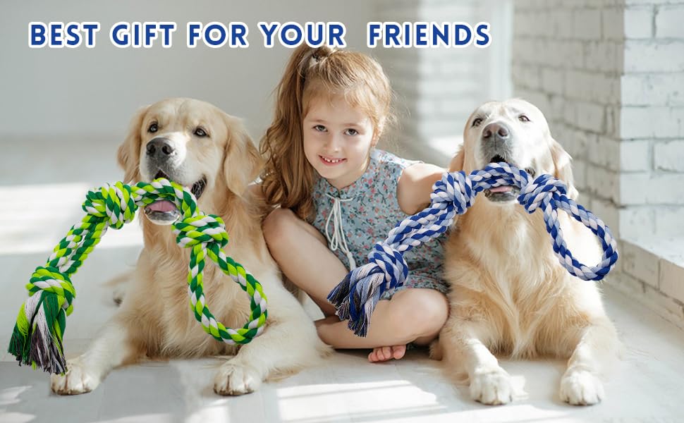 Dog Rope Toys For Large And Medium Aggressive Chewers, 3 Pack Heavy Duty Rope Toy For Large Breed, Indestructible Chew Toys, Tug