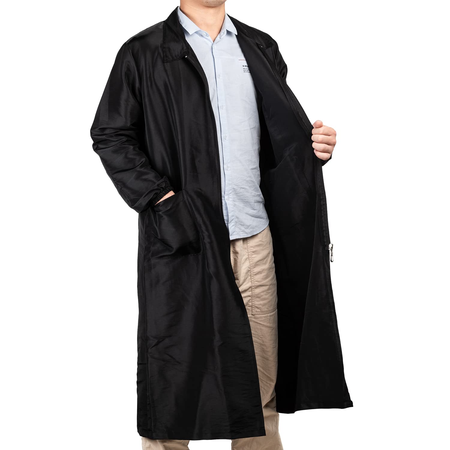 Noverlife Long Sleeves Pet Grooming Workwear with Pockets, M Size, Lightweight Anti-Static Hairdresser Smock Jacket, Anti Splash