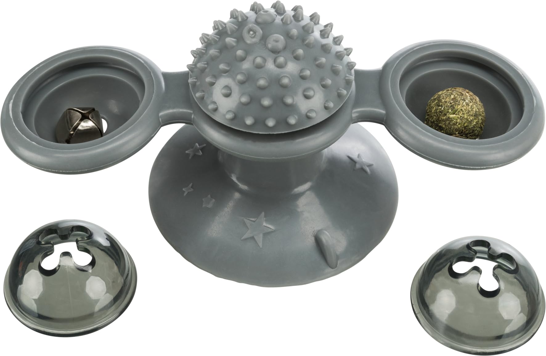 Trixie Christmas Rattling Balls Plastic Toy For Cats, Interactive Play Balls With Sound For Fun Training And Exercise, Lightweig