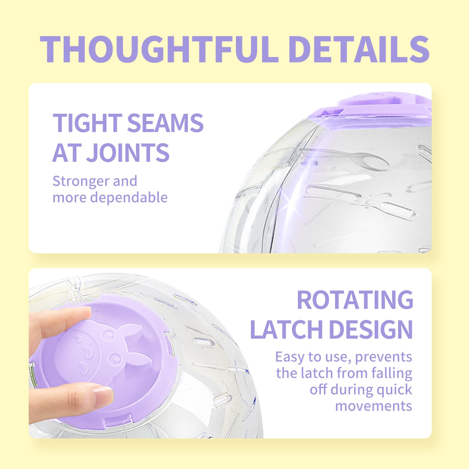 5.9 Inch Hamster Ball, Exercise Toys, Running Ball, Clear Plastic Balls, Large Space, Easy To Clean, Hamster Cage Accessories, F