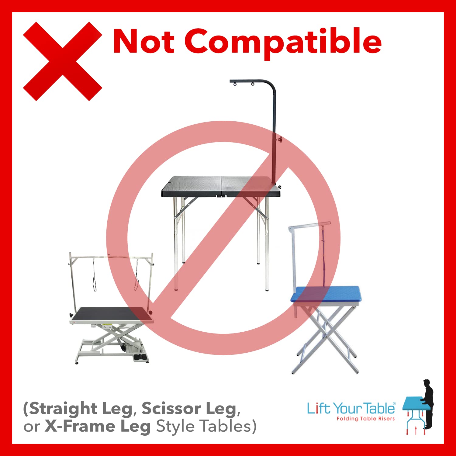 Lift Your Table Grooming Table Risers - Groomers Kit: Counter Height - Made In The Usa, Durable, Sturdy, Portable, Easy-To-Use (