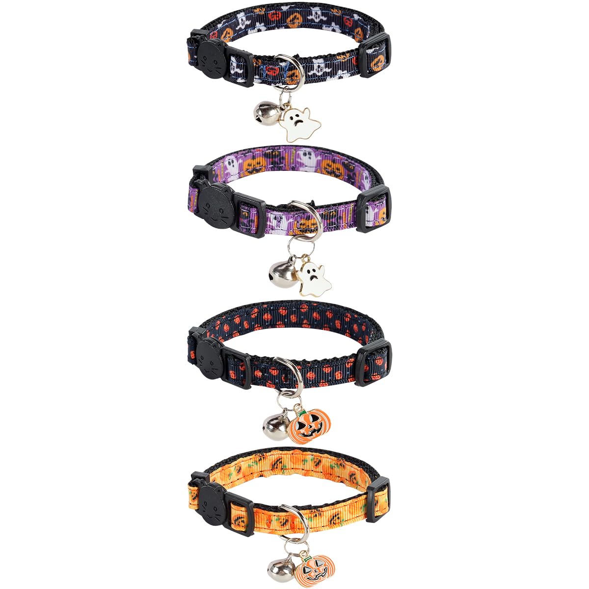 Yizepet Cat Collars With Bells, Breakaway Kitten Collar, Cute Kitty Collar In 4 Pack, Pet Supplies Accessories