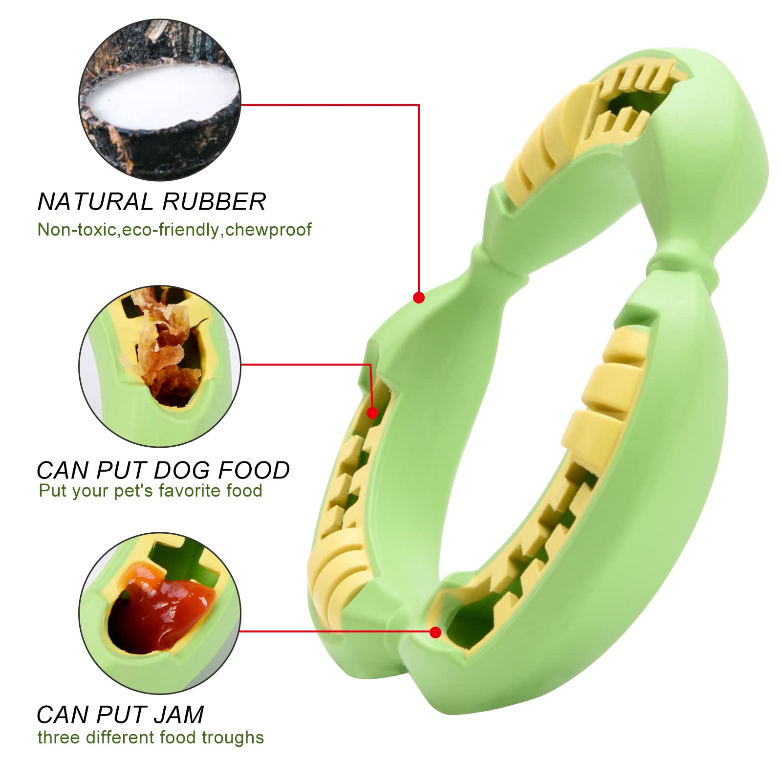 Jomilly Durable Dog Chew Toys for Average Chewers - Dog Toy Treat Dispenser stuffable Tough Dog Toys for Small Medium Large Dogs