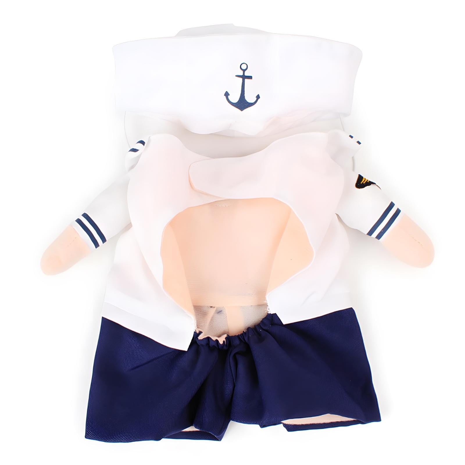Nacoco Dog Sailor Costumes Navy Suit With Hat Halloween Christmas Pet Costumes For Puppy And Cat(L)