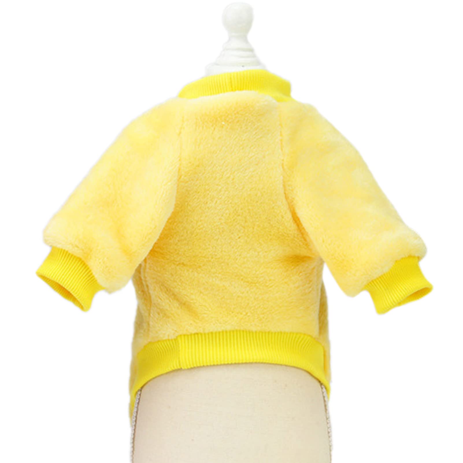 Jecikelon Pet Dog Clothes Dog Sweater Soft Thickening Warm Pup Dogs Shirt Winter Puppy Sweater For Dogs (Z01-Yellow, Small)