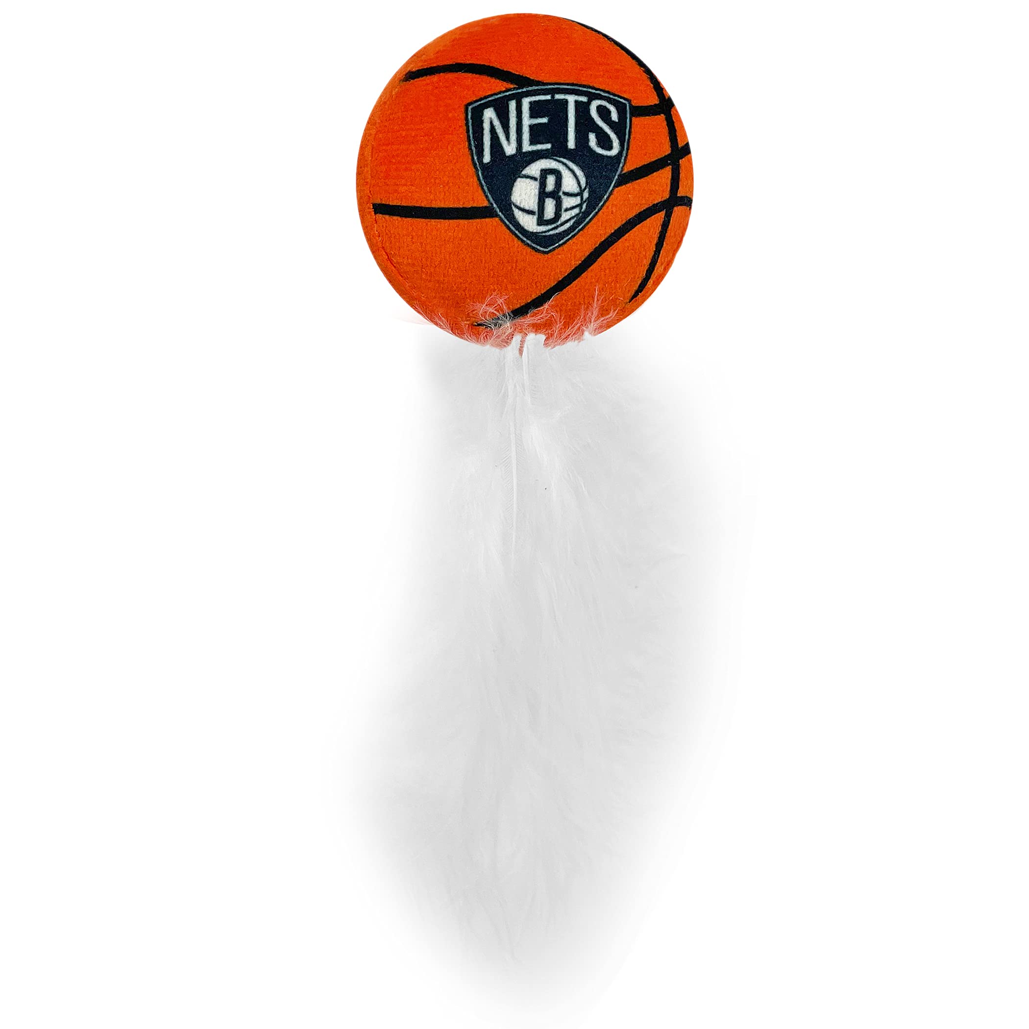 Best Plush Cat Toy - Nba Brooklyn Nets Complete Set Of 3 Piece Cat Toys Filled With Fresh Catnip. Includes: 1 Jersey Cat Toy, 1 Basketball Cat Toy With Feathers & 1 #1 Fan Cat Toy. Beautiful Team Logo