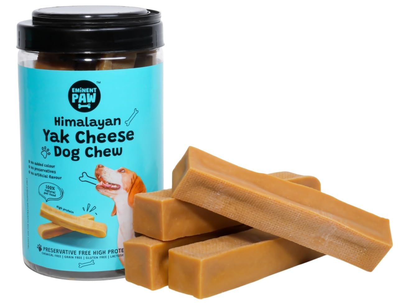 1.2 LB (XL - 4 Bars) Yak Cheese Dog Chews - 100% Natural Himalayan Treats for Aggressive Chewers - Long Lasting, Odor-Free, High