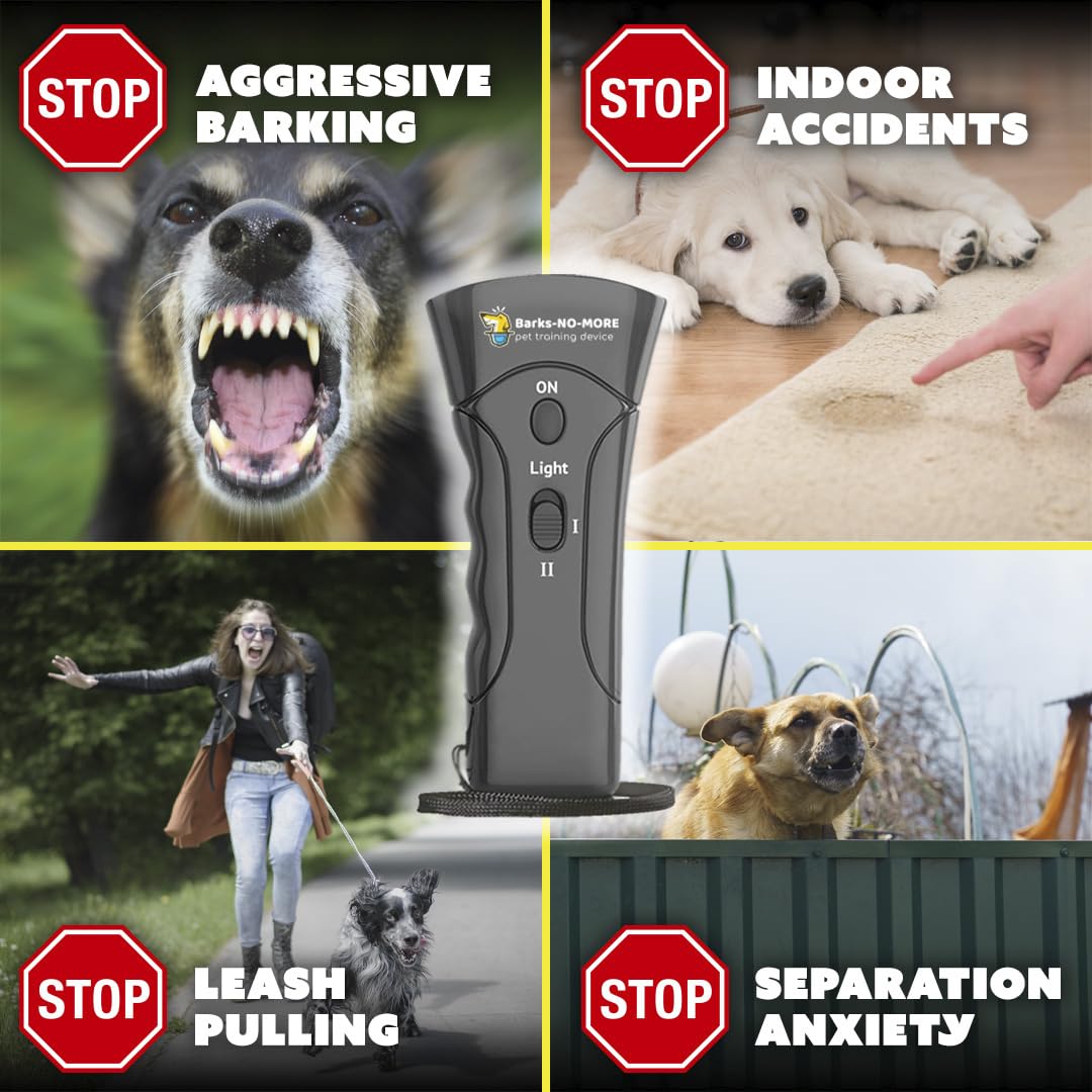 Generic Barks No More Dog Training Device & Bark Deterrent - Stop Barking Without Hurting Your Pet - Just Point & Press!, Black