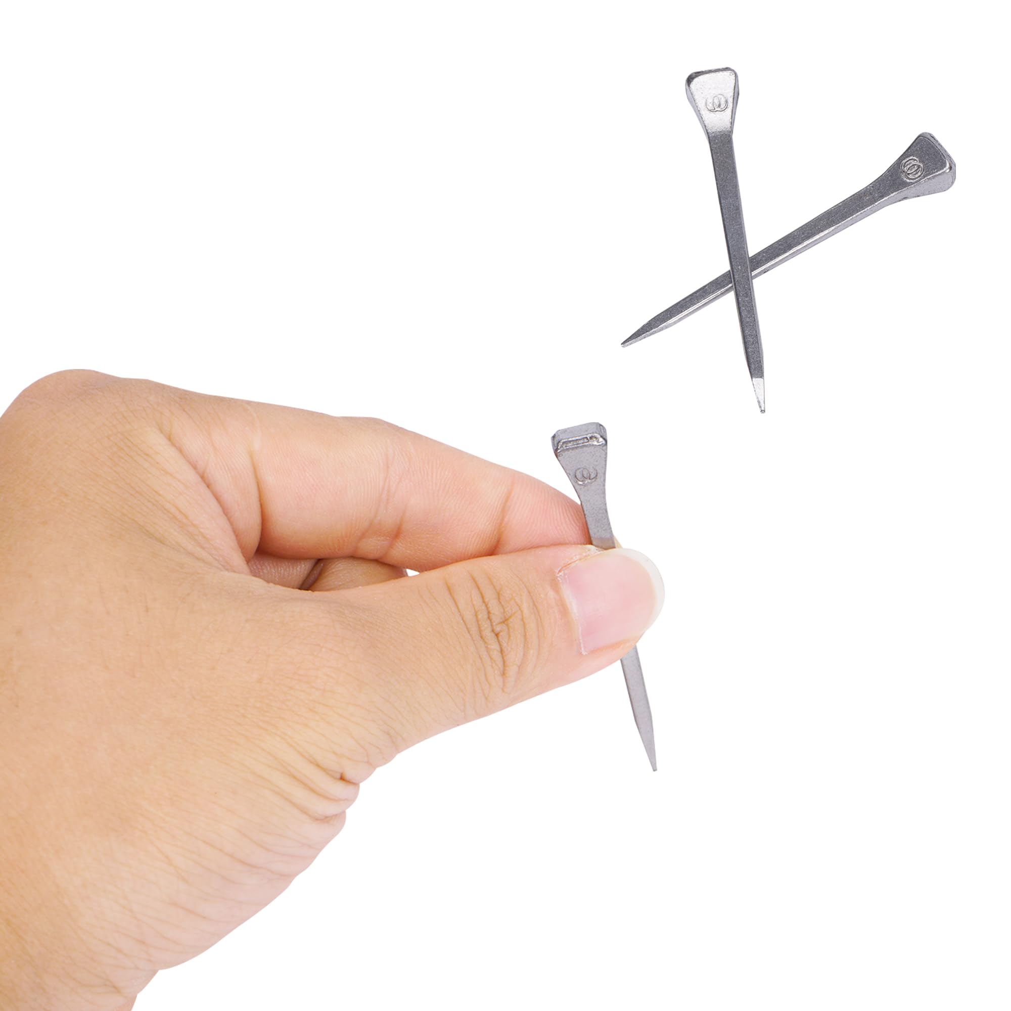 Lukar 250Pcs E5 Horseshoe Nails 2 Inch Stainless Steel Horse Shoe Nails For Stained Glass, Crafts, Horse Training Equestrian Spo