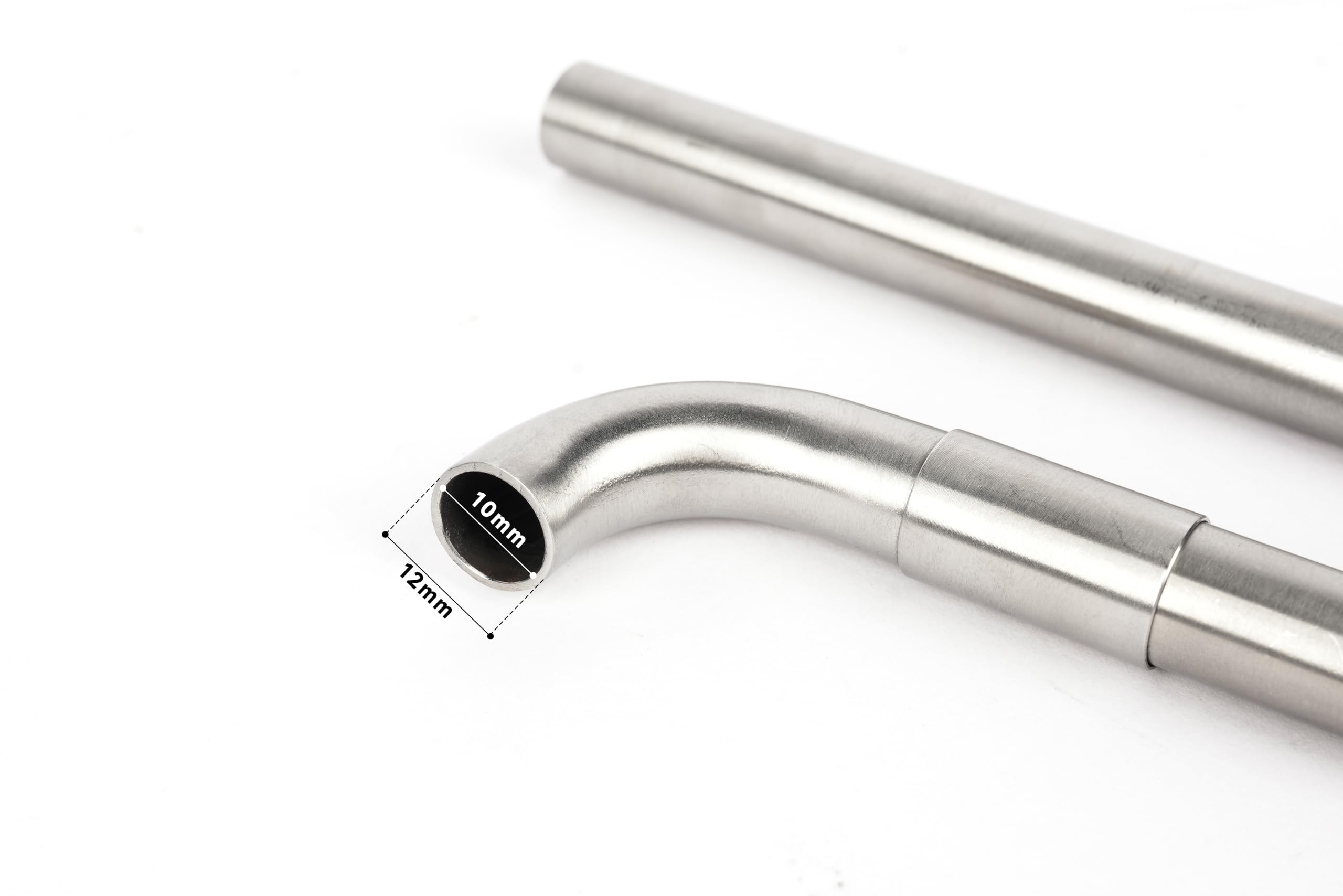 LANDEN 304 Stainless Steel Lily Pipes Set for Rimless Aquariums, Inflow/Outflow, 12mm Diameter