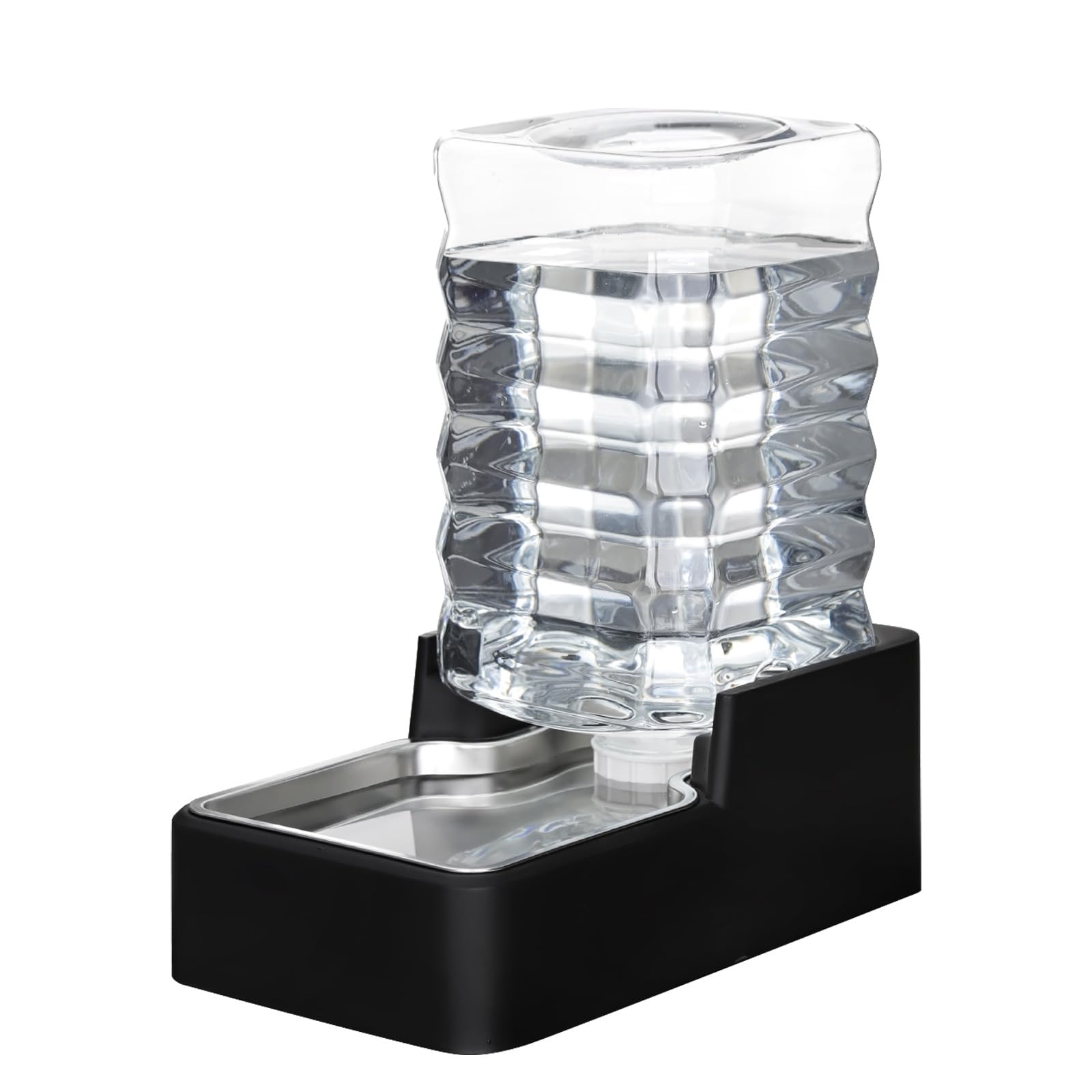 RIZZARI Stainless Steel Pet Water Feeder: 9L Large Gravity Leak-Proof Auto Refill Water Dispenser -Ideal for Multi-Pet Homes- An