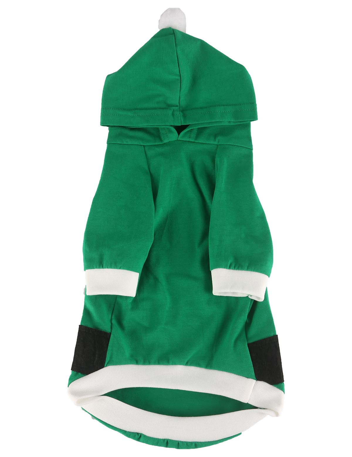 Coomour Christmas Hoodies Pet Elf Costume Clothes Cat Puppy Cute Xmas Shirts For Dogs Cats Merry Christmas Outfits (X-Small)