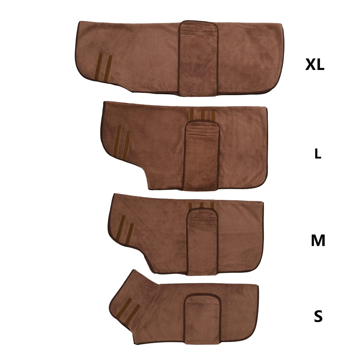 Ywkxm Premium Drying Dog Robe, Dog Bathrobe Towel - Quick Drying Pet Towel, Microfibre Super Absorbent Pet Dog Cat Bath Robe Towel For Bath & Beach Trips,Dark Brown/M