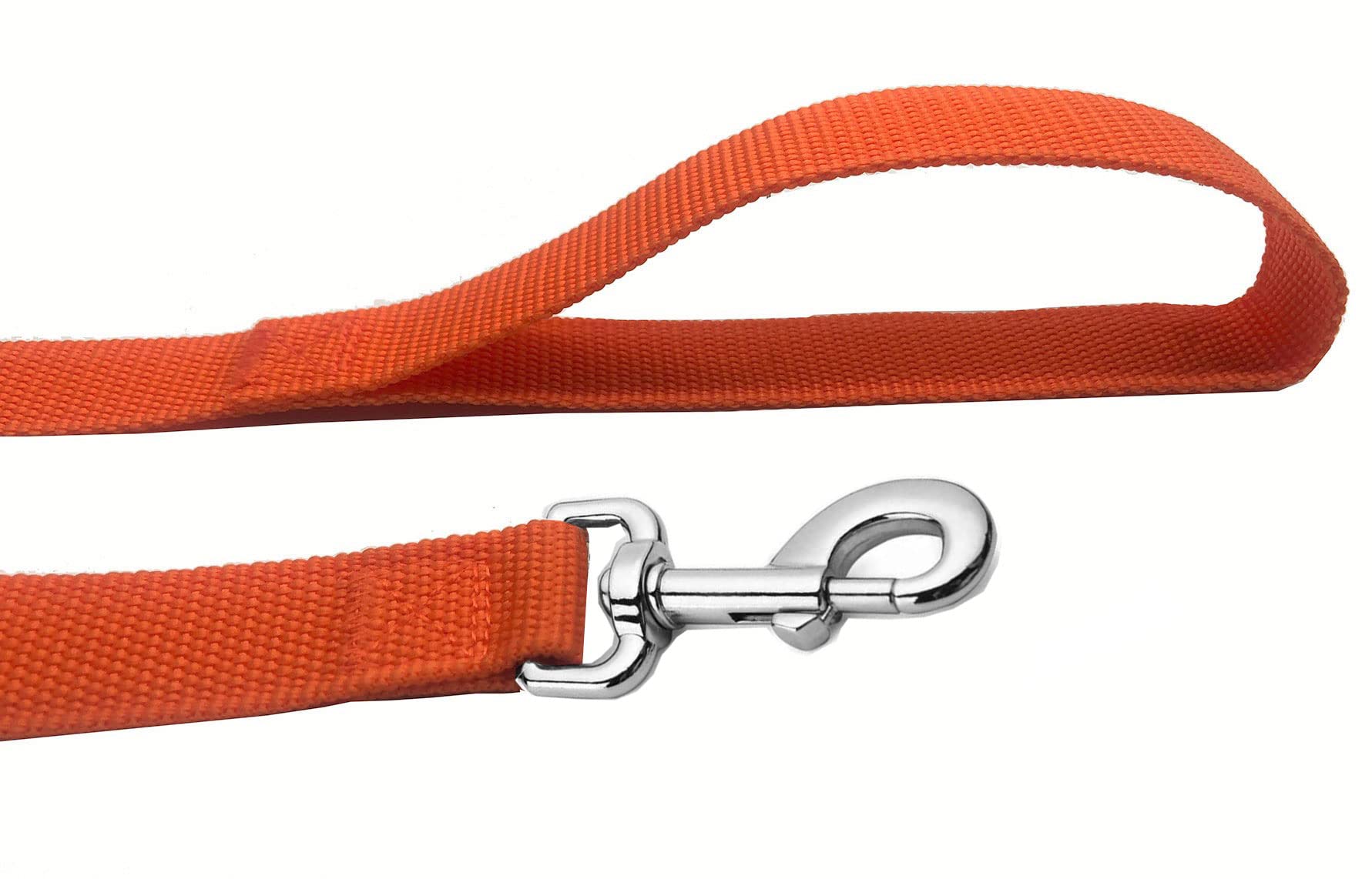 Strong Nylon Dog Leash, 4FT/ 5 FT/ 6FT Dog Leashes for Medium Large Dogs (6FT, Orange)