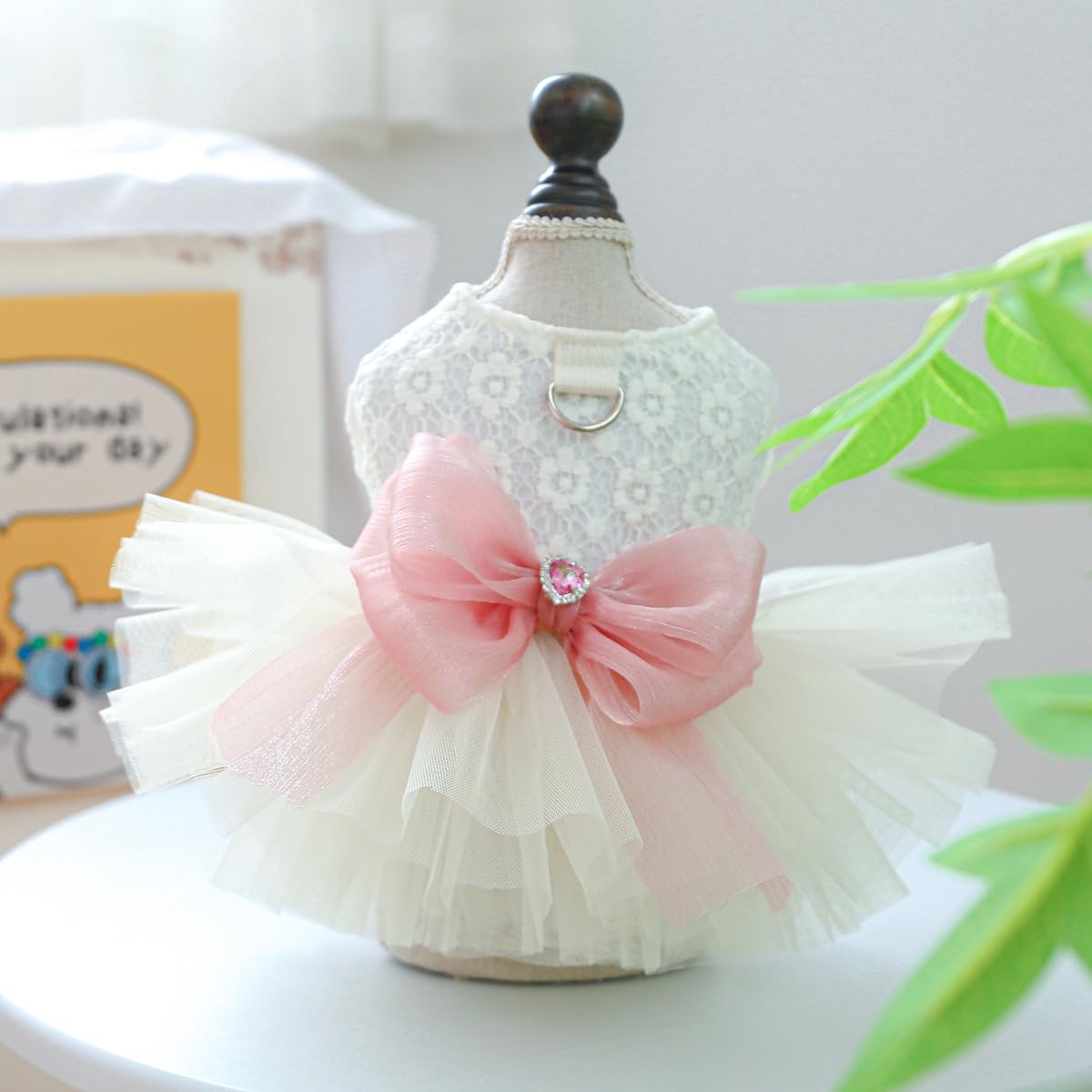 Clopon Dog Cothes For Small Dogs Tutu Dress For Girl Dog Chihuahua Puppy Outfits Flower Dresses For Teacup Dogs S