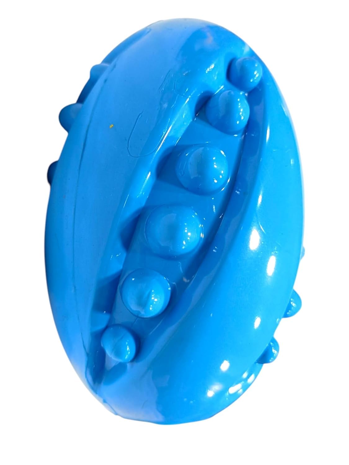 Art Vihar Dog Ball Toys, Rubber Studded Rugby Ball For Dogs, NonToxic Chew Toys, Yellow Rugby For Dog, Toy For All Breeds, Idea