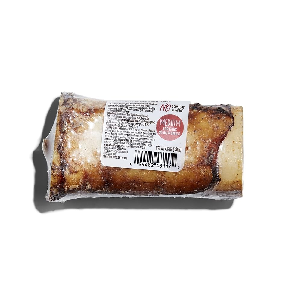 Whole Paws, Smoked Beef Bone with Bully Stick & Himalayan Cheese, Medium (for Dogs 35 lbs & Under), 4.6 ounce (Pack of 1)