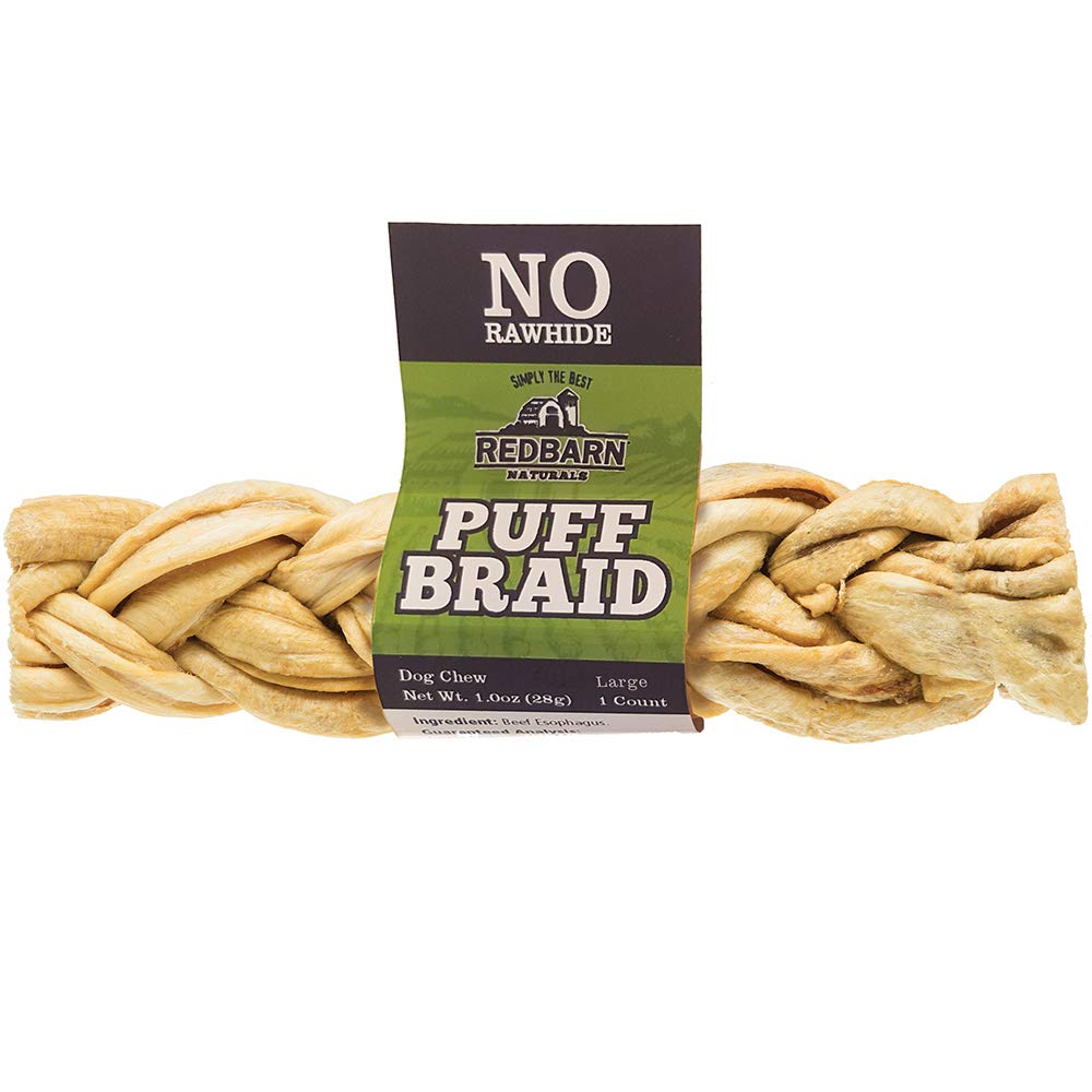 Redbarn Puff Braid Large Dog Treat, Pack Of 10