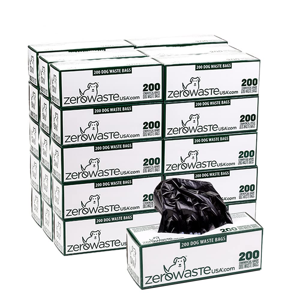 Zero Waste Usa 6,000 Premium Dog Waste Station Refill Roll Bags - Up To 40% Thicker & Stronger Than Competitor Bags - Guaranteed
