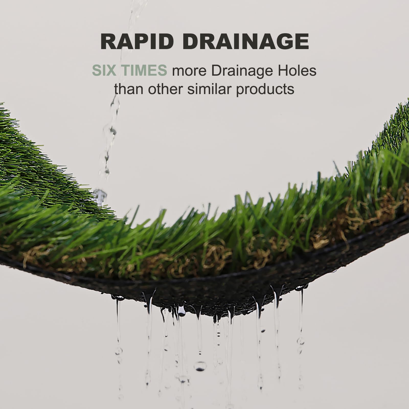 HQ4US 4LEGS Large Green Foldable Dog Litter Box with Artificial Grass Pee Pads - Ideal for Balcony Potty Training (33?x23?)