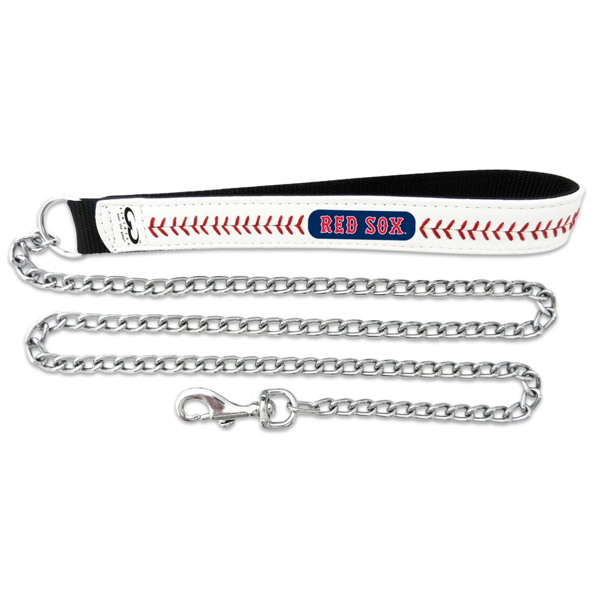 Mlb Boston Red Sox Baseball Leather Chain Leash, 3.5 Mm