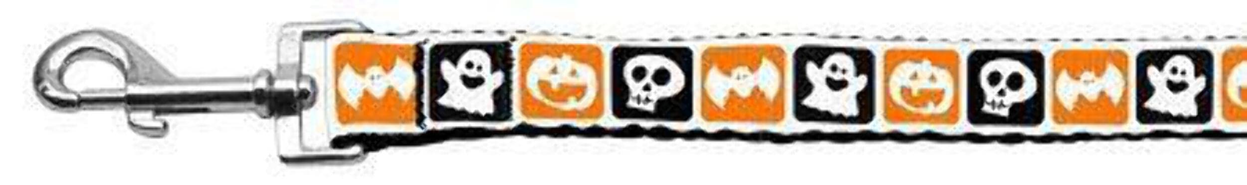 Halloween Pet Dog & Cat Nylon Collar or Leash, "Classic Halloween" 3/8" w x 4 ft. leash