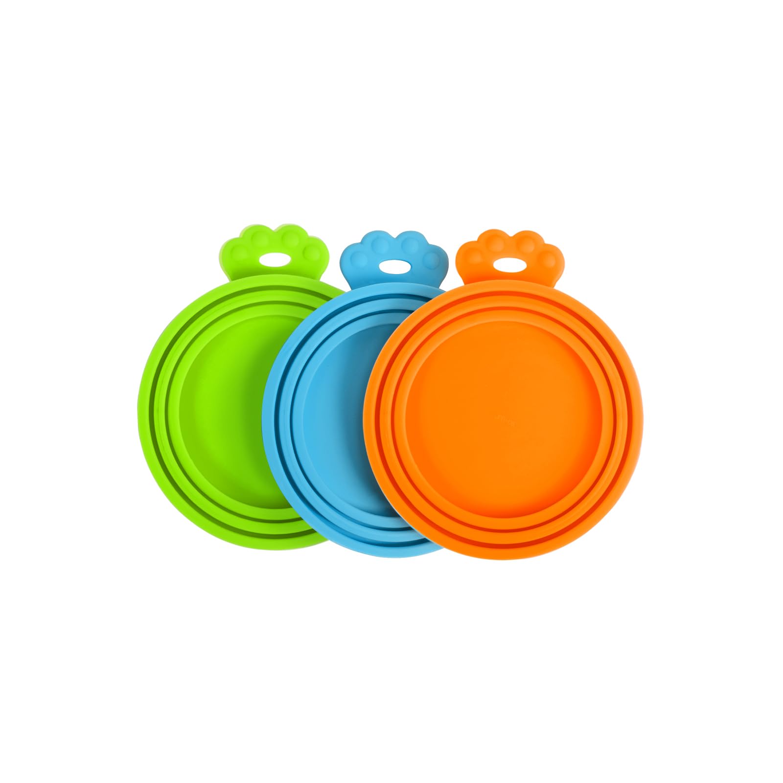 PetBonus 3 Packs Silicone Pet Can Lids, Dog Cat Food Can Cover, Universal Size Can Tops, 1 fit 3 Standard Size Food Cans, BPA Fr