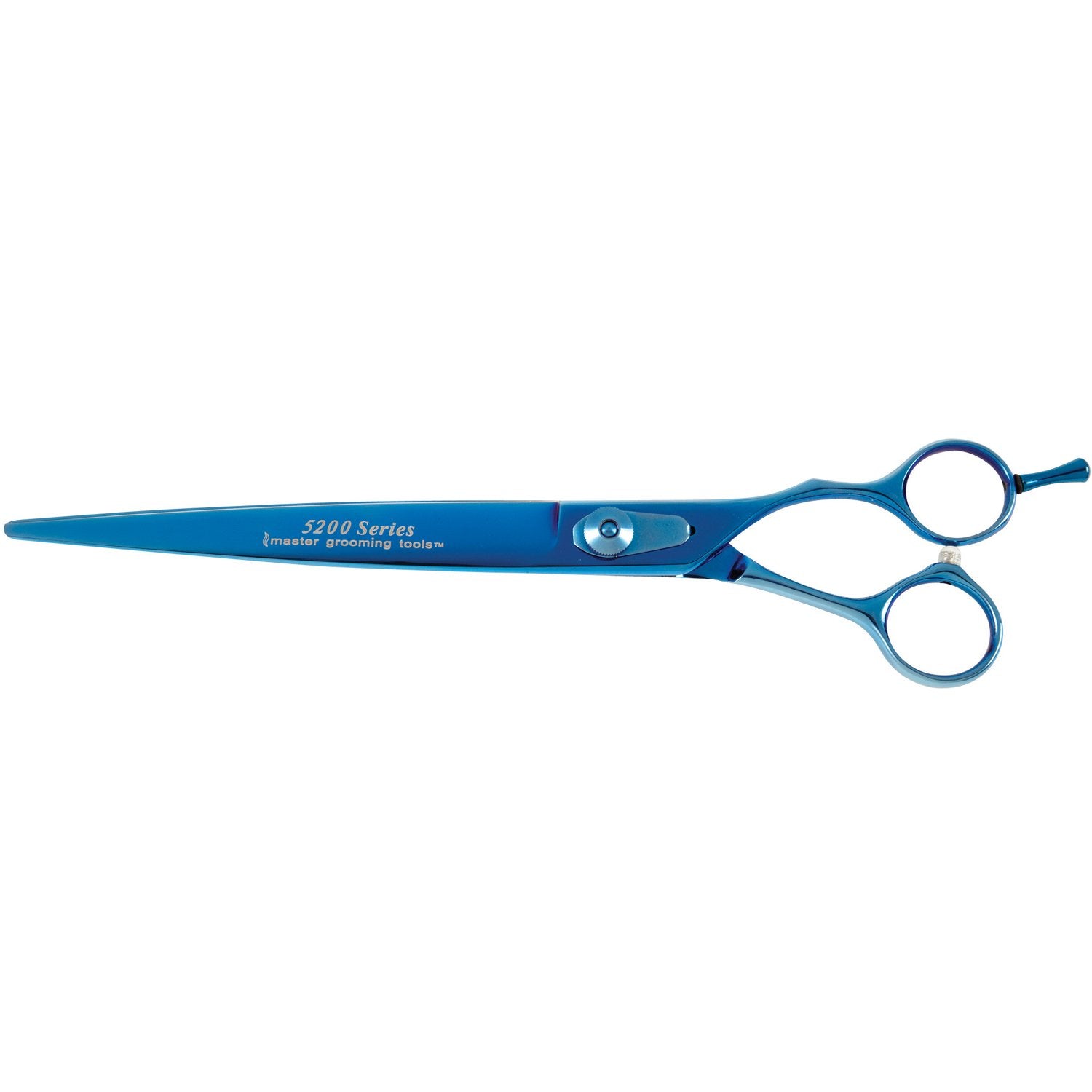 Master Grooming Tools 5200 Blue Titanium Shears - High-Performance Shears for Grooming Dogs - Straight, 8