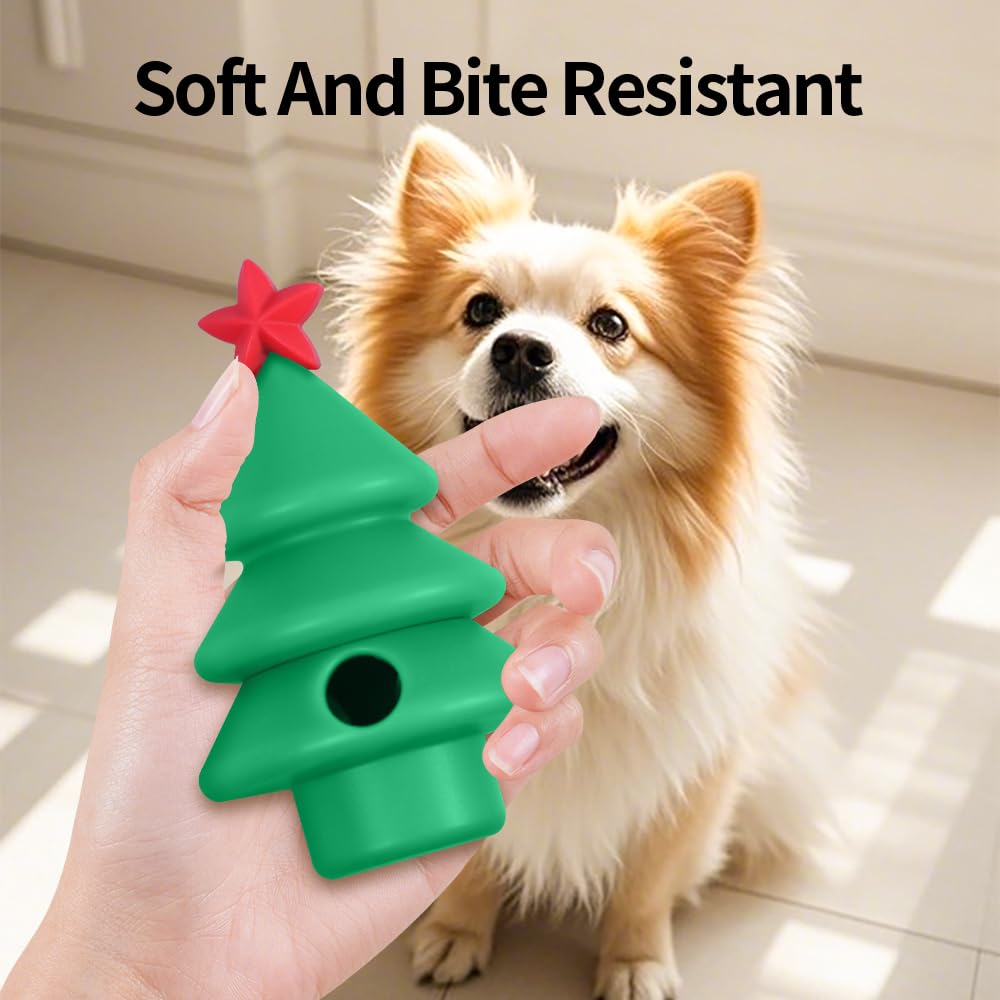 Dog Enrichment Toys Silicone Shape Lightweight Resistant Interactive Treat Dispensing Dog Puzzle Toy Dental Cleaning and Gum Mas
