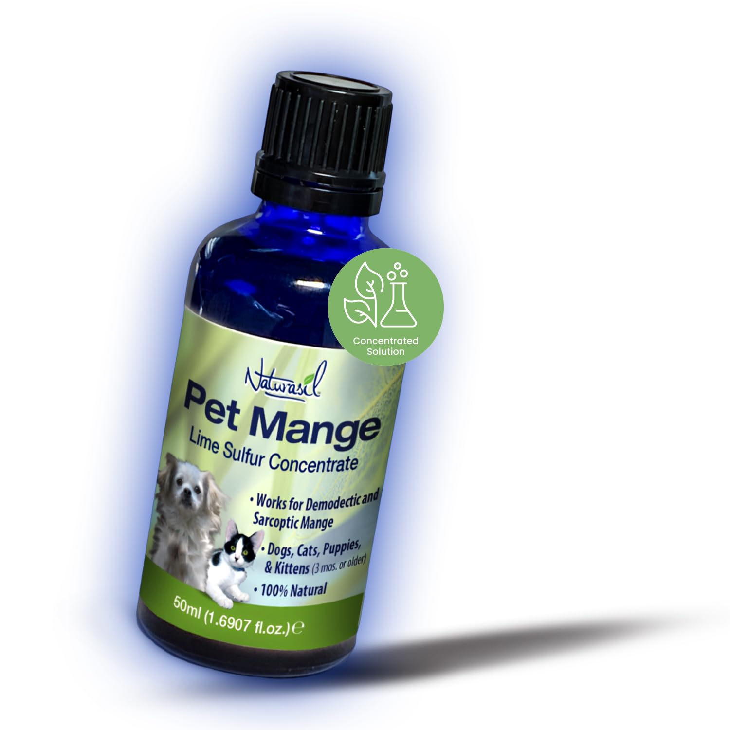 Sarcoptic & Demodectic Mange Relief Treatment by Naturasil - Concentrated Lime Sulfur Dip for Itch, Rash, Hot Spots, Ringworm & 