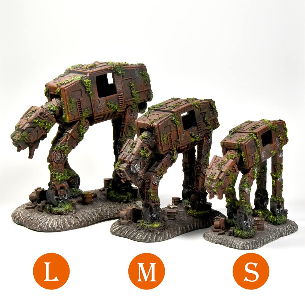 Fazhongfa Fish Tank Decorations Star Wars Aquarium Accessories Small To Large Fish Tank Resin Decor For Betta Goldfish Hideouts Cave Hide Ornament Backgrounds (At-Medium)