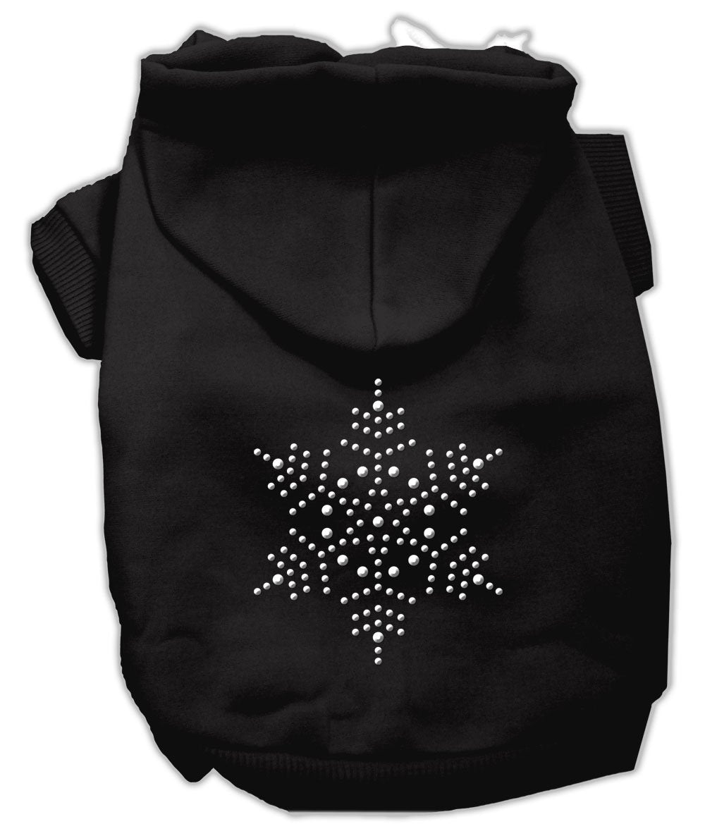 Mirage Pet Products 10-Inch Snowflake Hoodies, Small, Black