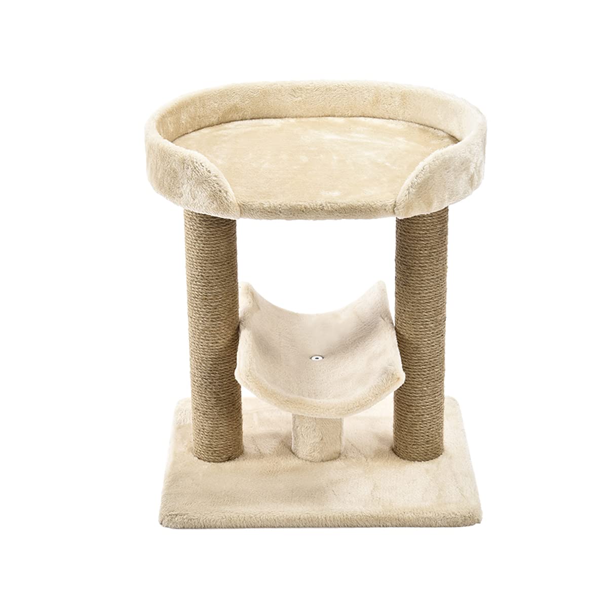 Amazon Basics Top Platform Cat Tree With Scratching Post - 18 X 14 X 22 Inches, Indoor, Beige