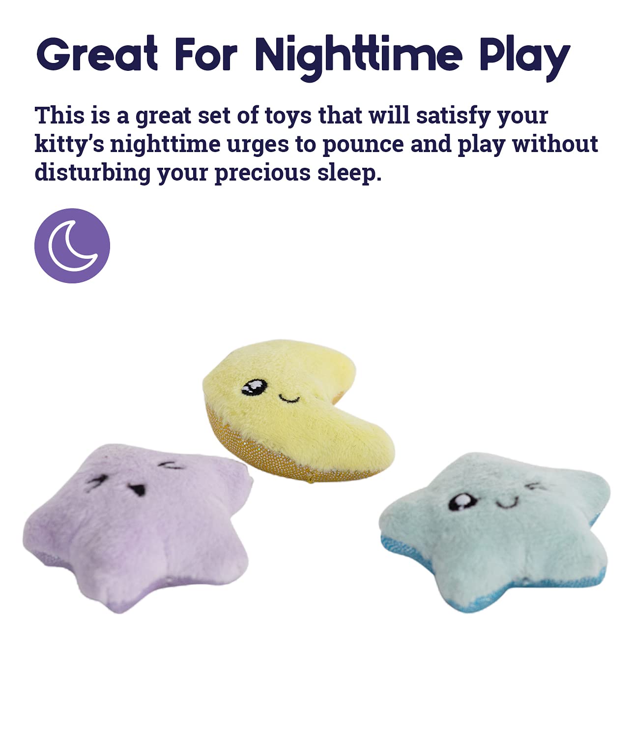 Catstages Toss 'N Twinkle Catnip Cat Toys - 3 Pack