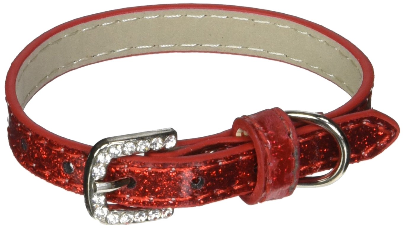 Mirage Pet Products Plain Ice Cream Dog Collar, Size 10, Red