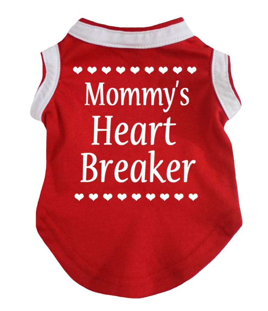 Petitebella Mommy'S Heart Breaker Puppy Dog Shirt (Red, Small)