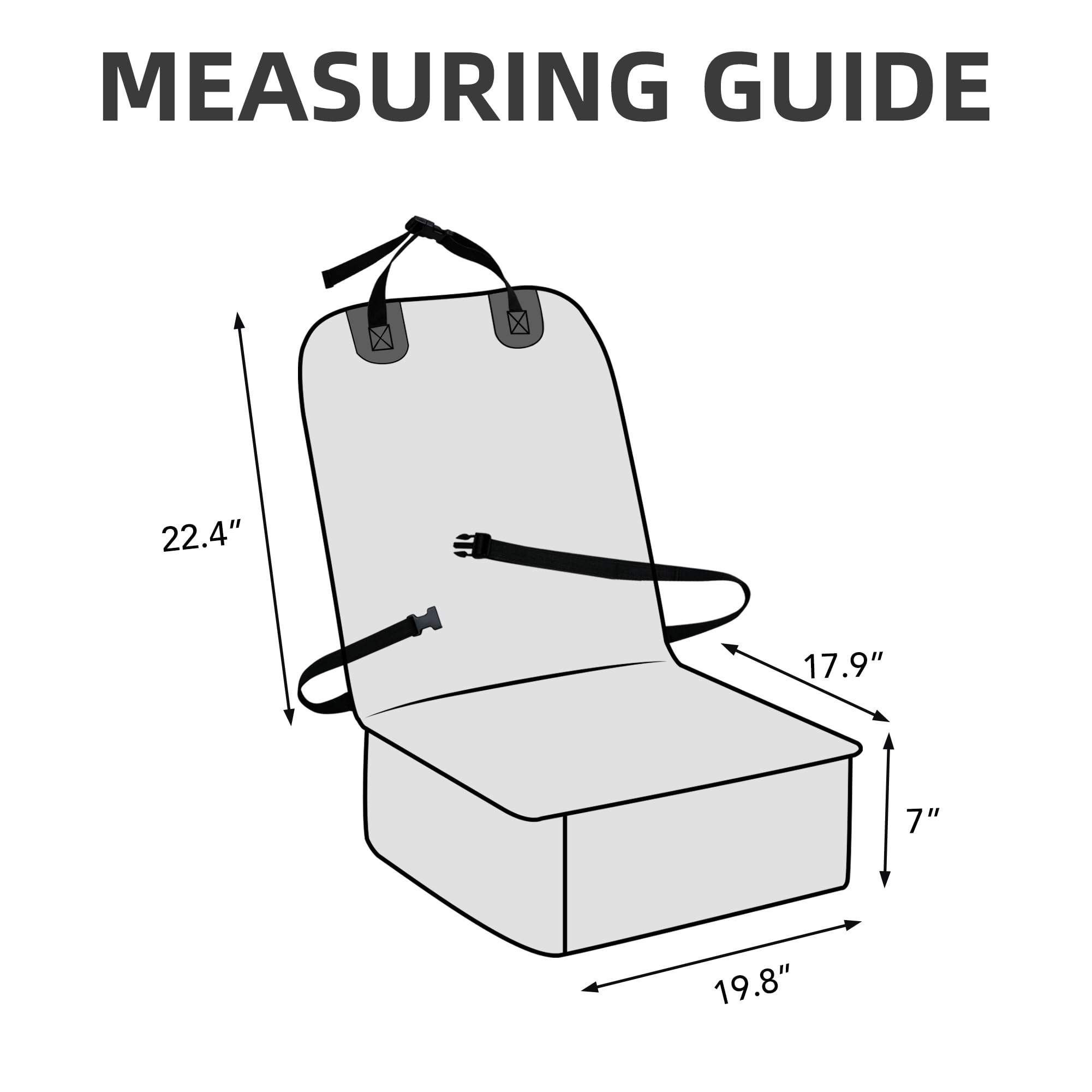 Easy-Going Waterproof Dog Car Seat Cover, Pet Front Cover For Cars, Durable And Nonslip Dog Seat Protector For Trucks, Jeep, Suv