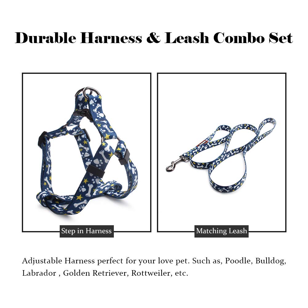 QQPETS Dog Harness Leash Set Adjustable Heavy Duty No Pull Halter Harnesses for Small Medium Large Breed Dogs Back Clip Anti-Twi