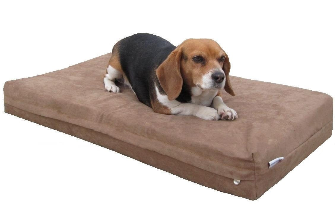 Dogbed4Less Orthopedic Gel Cooling Memory Foam Dog Bed With Waterproof Liner And External Washable Cover For Small To Medium Pet